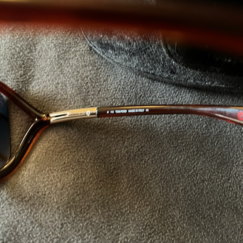 *SOLD* Tom Ford Whitney Sunglasses Red Brown Gold Tone Butterfly With Hard Case - Picture 11 of 14